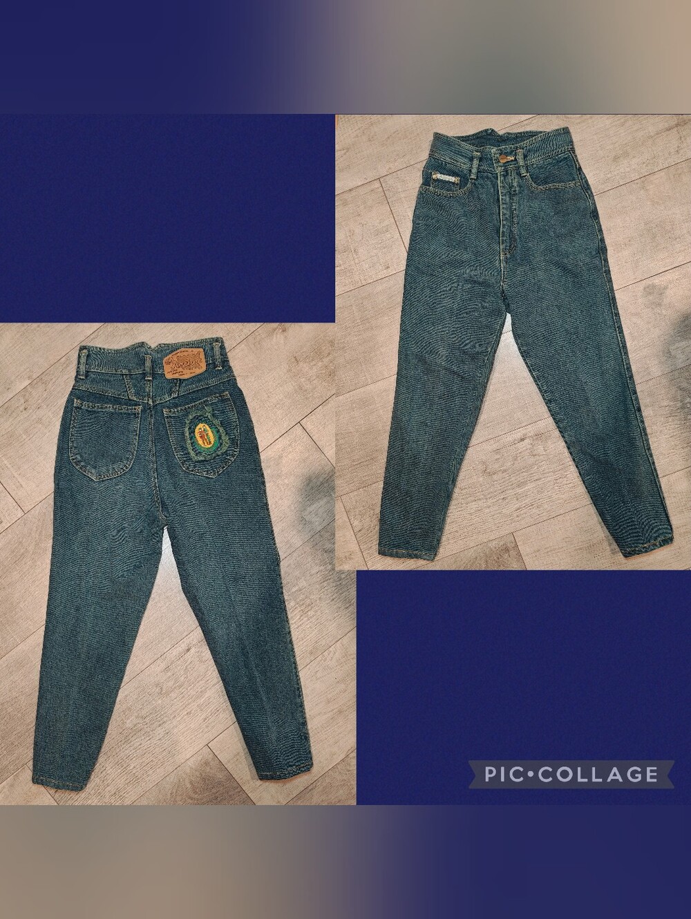 👖VINTAGE 80s ANCHOR  HIGH-WAISTED EMBROIDERED BACK YOKE MOM JEANS👖